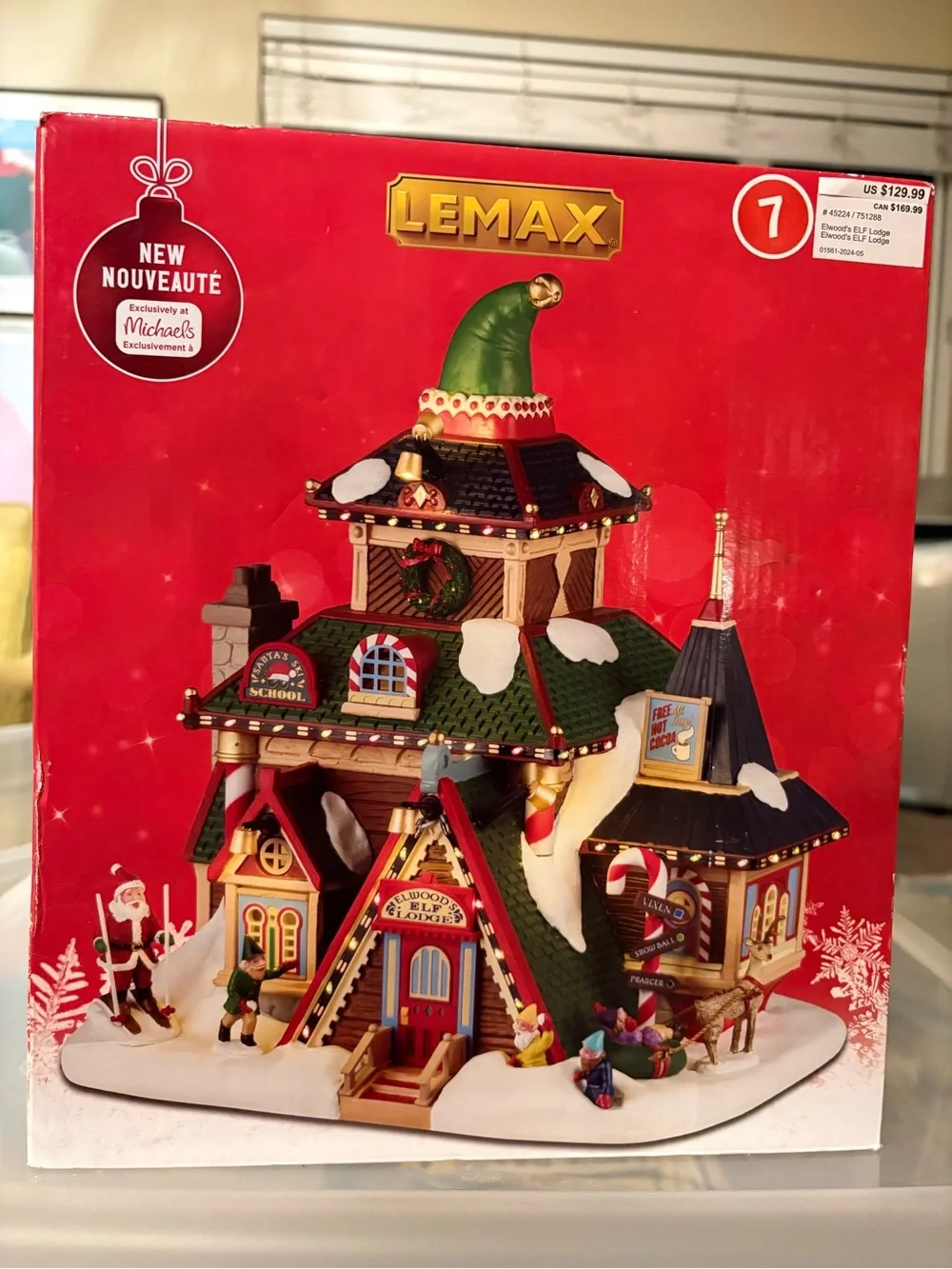 Lemax Elwood’s Elf Lodge 45224 Santa’s Wonderland Lighted Christmas Village